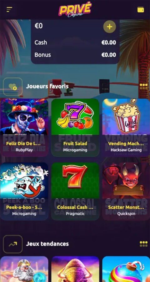 Présentation de prive casino avis